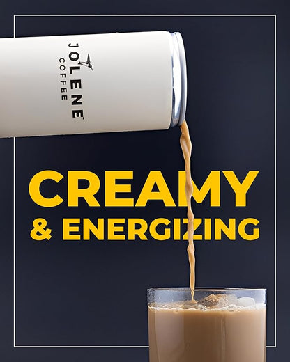 Jolene Coffee – Oat Milk Latte | 8oz Cans | Smooth, Bold, Dairy-Free, Gluten-Free, Non-GMO (12 Cans, Oat Milk Latte)