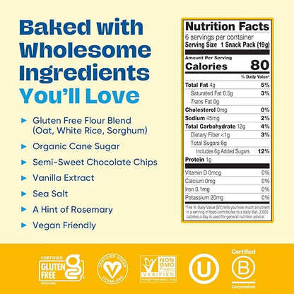 Gluten Free Partake Crunchy & Soft Baked Chocolate Chip Cookies Variety Pack - Vegan - Free From the Top 9 Allergens Including Dairy, Wheat, Soy, Eggs, & Peanuts - Non GMO - Safe School & Office Snack (5 Pack, 5.5oz Boxes)