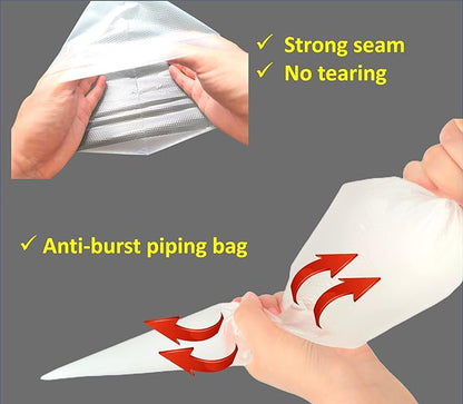 24 Inch Extra Large Piping Bags,100 Pack Disposable Pastry Bags,Thick Anti-Burst Icing Piping Pastry Bags For Frosting Decorating Cake Cupcake Cookie (24 Inch-100 Pack)