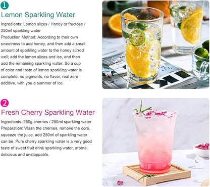 MAVIS LAVEN Portable Soda Maker, 1L Sparkling Water Machine Carbonated Drink Maker for Home Bar Outdoor with Aluminum Soda Siphon Easy to Carry