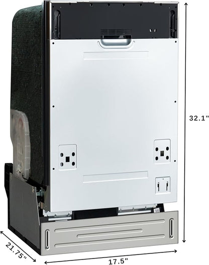 KoolMore KM-DW1852-PR 18 in. ADA Panel Ready with 8 Place Settings 52 DB Dishwasher in Stainless-Steel, UL and Energy Star Certified