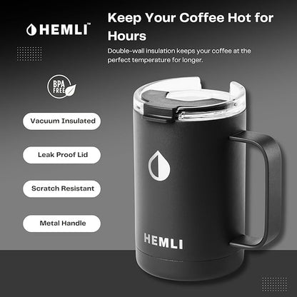 Pour Over Coffee Maker Camp Set – Vacuum Insulated Mug with Leakproof Lid, Stainless Steel Micro Filter, Scratch-Resistant Finish, Portable Coffee Maker for Camping, Travel & Outdoor Adventures