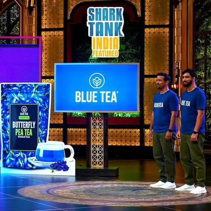 BLUE TEA - Flower Tea Combo - 4.05 Oz (Pack of 5) | VARIETY PACK | Combo Pack - Caffeine Free - Flower Based - Caffeine Free - Vegan - Non-Bitter - Non-GMO | Pet Jar Packs - Gift Box