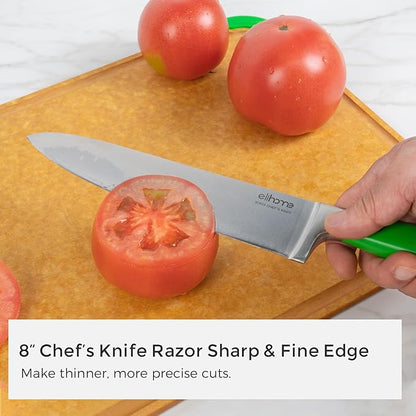 Elihome Cutting Pastry Board and 5-piece Premium Stainless Steel Kitchen Knife Set