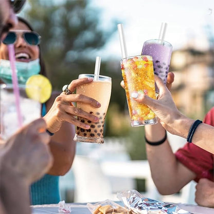 J WAY Instant Passionfruit Pineapple Green Tea Kit with Authentic Fruity Colorful Tapioca Boba, Ready in Under One Minute, Paper Straws Included - 3 Servings