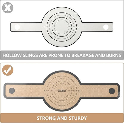 TuBon 8.3" Silicone Bread Sling for Dutch Oven - 1pcs Non Stick Reusable Baking Mat with Handles, Perfect for Sourdough Bread, Round Pizza, Artisan Loaf - Easy Clean, Odor Free, Heat Resistant
