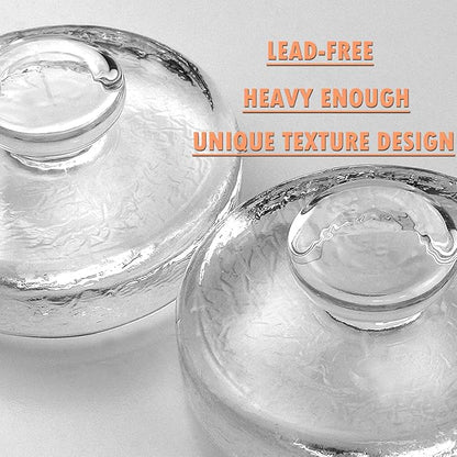Artcome 5-Pack Glass Fermentation Weights with Easy Grip Handle and Unique Texture Design for Large Wide Mouth Mason Jars