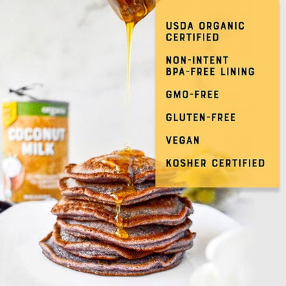 Nature's Greatest Foods Organic Coconut Milk - 13.5 oz, No Guar Gum, No Preservatives Gluten-Free, Vegan and Kosher - 17-19% Coconut Milk Fat, Unsweetened (12-Pack)