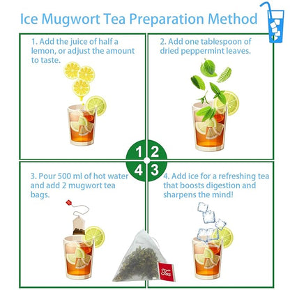 Samcci - Mugwort Tea Bag, 50 Teabags - 100% Natural Dried Mugwort leaves - No Sugar, No Caffeine, No Gluten, Vegan - Rich In Antioxidants