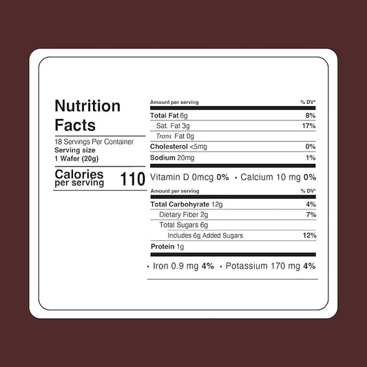 Fiorella Crunch Wafer Cookies, Dark Chocolate Covered Crispy Thin Crunch Wafers with Orange Cream Filling, Chocolate Biscuits, 18 Individually Wrapped Snacks, Pack of 1