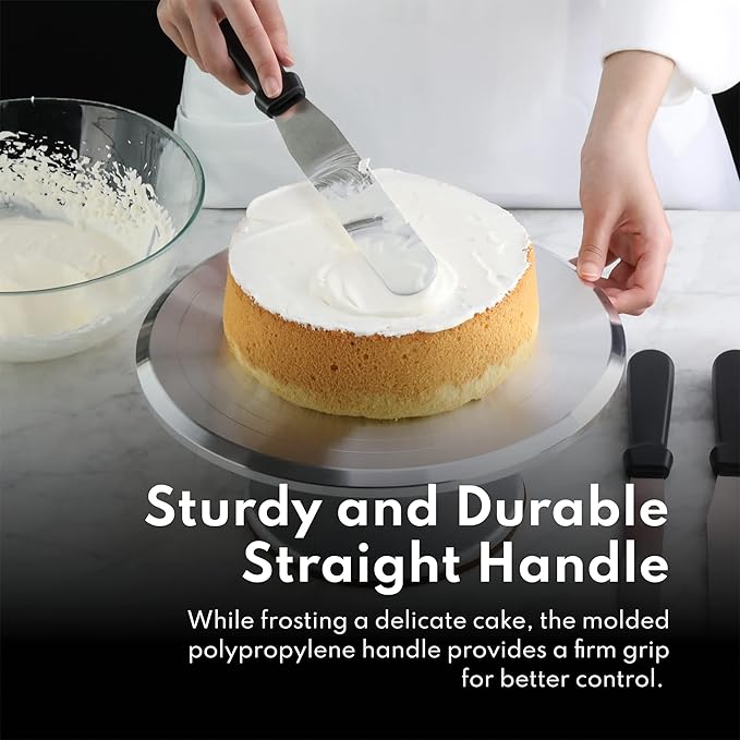 New Star Foodservice 38149 Straight Icing Spatula, 6-Inch Blade, 11-Inch Overall, Silver