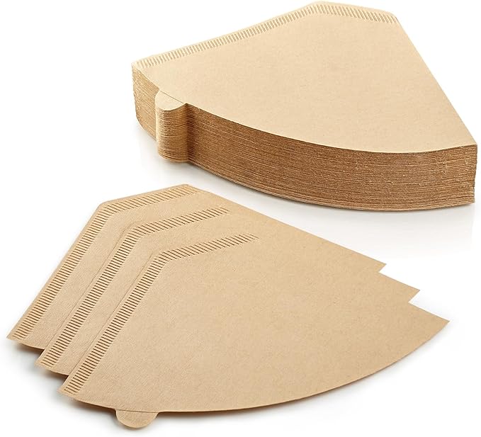 200 Pcs #4 Unbleached Paper Coffee Filters for Cuisinart, Ninja, BLACK+DECKER & other 8-12 Cup Coffee Makers - Perfect for Pour Over and Drip Coffee