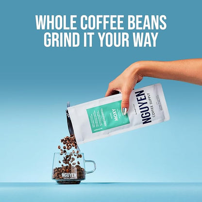 Nguyen Coffee Supply - Moxy Arabica: Medium Roast Premium Whole Coffee Beans, Vietnamese Single Origin, Direct Trade, Roasted in Brooklyn [12 oz Bag]