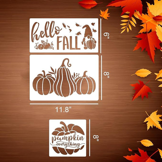Fall Stencils for Painting on Wood Pumpkin Stencil Thanksgiving Stencils for Door Mats Porch Hanger Fabrics Decor