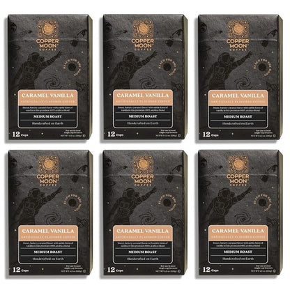 Copper Moon Single Serve Coffee Pods for Keurig K-Cup Brewers, Caramel Vanilla Blend, Medium Roast, 72 Count