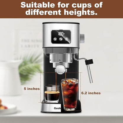 Geek Chef Espresso Machine, 20 Bar Coffee Machine, Latte Machine, Cappuccino Maker, Espresso Maker for Home