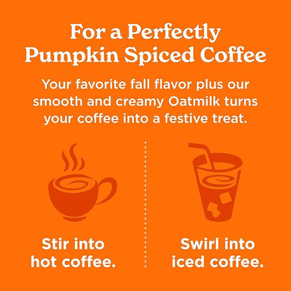 Califia Farms - Pumpkin Spice Oat Barista Blend Oat Milk, 32 Oz (Pack of 6), Shelf Stable, Dairy Free, Plant Based, Vegan, Gluten Free, Non GMO, High Calcium, Milk Frother, Creamer, Oatmilk