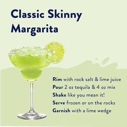Jordan's Skinny Syrups Sugar Free Syrup, Naturally Sweetened Original Margarita Mix, 32 oz, Low Calorie Flavoring, Protein Shake, Cocktail & More, Gluten Free, Keto Friendly