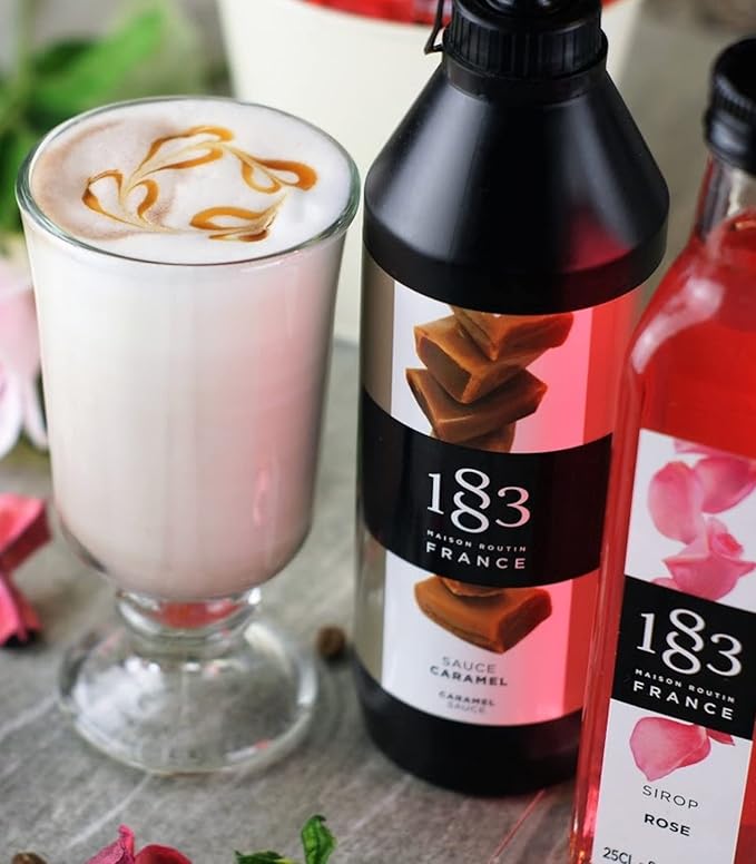 1883 Lychee Syrup for Drinks, Made in France, 1 Liter Glass Bottle