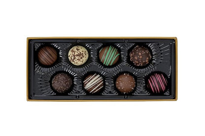 CRAVINGS BY ZOE Gourmet Chocolate Truffle Gift Box | 8 Count | Assorted Gourmet Milk & Dark Chocolate Candy Food Gift Basket Anniversary, Birthday, Get Well, Holiday, Thank You Men Women Mom Her