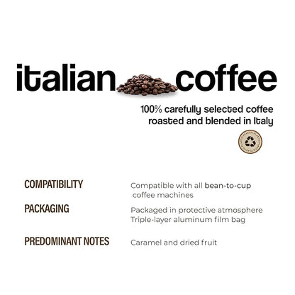Dongiò Caffè Milano Blend - Whole Bean Coffee, Medium-Light Roast, Premium Coffee Quality, 2.2 Pounds (35.2 Oz - Pack of 1), Delicate Blend with a Very High Aromatic Profile, Sweet and Enveloping