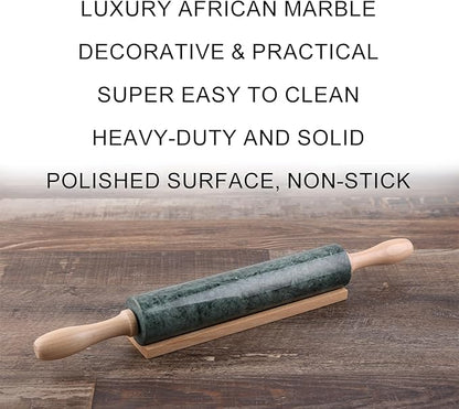 Koville Marble Rolling Pin, Non-Stick Stone Dough Roller, Rolling Pin for Baking,Pasta, Dumpling, Ravioli, Fondant,Pie Crust, Kitchen Baking Pastry Tools