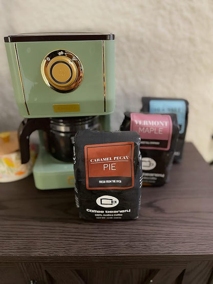 Caramel Pecan Pie Flavored Coffee, Specialty Arabica Coffee, Medium Roast, 12 ounce, Automatic Drip (Ground)