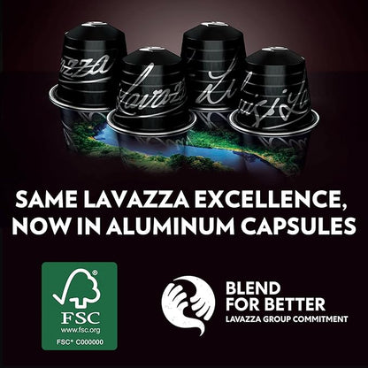 Lavazza Espresso Maestro Classico Aluminum Capsules Compatible with Nespresso* Original Machines, Medium Espresso Roast, 100% Arabica (60 Capsules)
