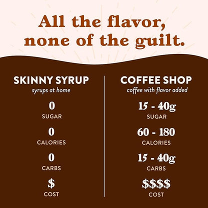 Jordan's Skinny Syrups Irish Cream, Sugar Free Flavoring Syrup, 25.4 Ounce Bottle (Pack of 6)
