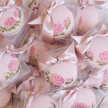 JCXGRVCK 150Pack 2.17x2.17x1.38 Inch Single Macaron Boxes Gift Boxes for Treat,Chocolate Covered Ore,Brownie,Candy,Wedding Bridal Shower Birthday Party Favor