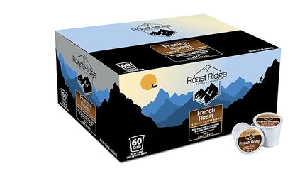 Roast Ridge Single Serve Coffee Pods for Keurig K-Cup Brewers, French Roast, 60 Count