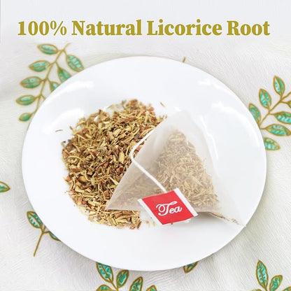 FullChea - Licorice Root Tea Bag, 40 Teabags, 2g/bag - Premium Licorice Root - Non-GMO - Naturally Caffeine-free Herbal Tea - Aid in Digestion & Promote Respiratory Health