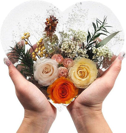 Resin Silicone Molds Large Heart Hexagon Resin Molds Deep Epoxy Resin Mold for Flowers Preservation Resin Art Resin Casting DIY (A-Heart)