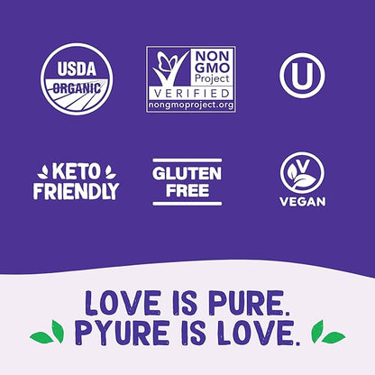 Pyure Organic Maple Flavored Syrup | Sugar-Free Maple Syrup for Pancakes, Waffles, Keto Desserts | 2g Net Carbs, Gluten-Free, Vegan, Plant-Based, Non-GMO, Diabetic Friendly | 14 oz Bottle