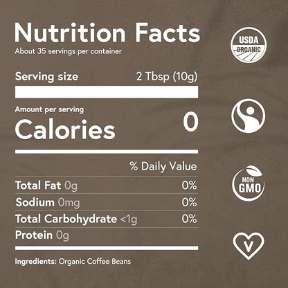 Fabula Low Acid Coffee Beans Whole, Organic Espresso Coffee - Non-GMO - No Molds - Mycotoxins Pesticides Free - Single Origin Coffee - 12 Oz