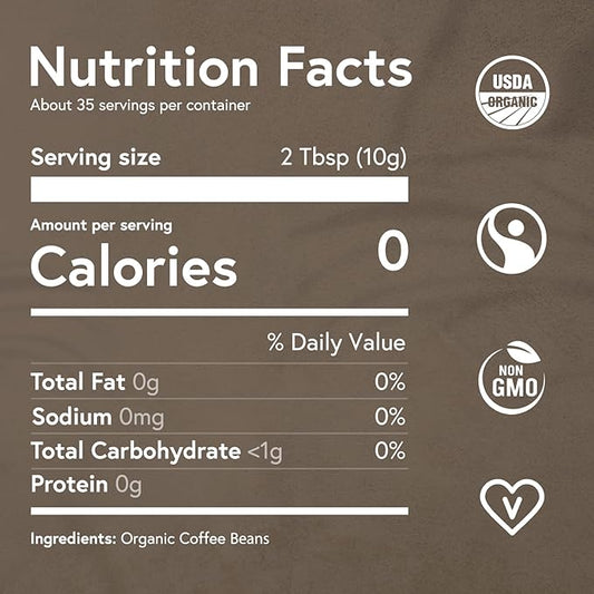 Fabula Coffee Light Roast Freshly Ground - Organic - Low Acid - Single Origin - Non-GMO - Mold Free - 12 Ounces