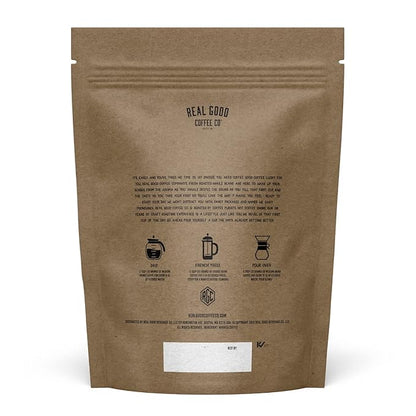 Real Good Coffee Company Donut Shop Medium Roast Whole Bean Coffee - Fresh Roasted Coffee Beans - Pairs with Donuts & Pastries - 32 Oz