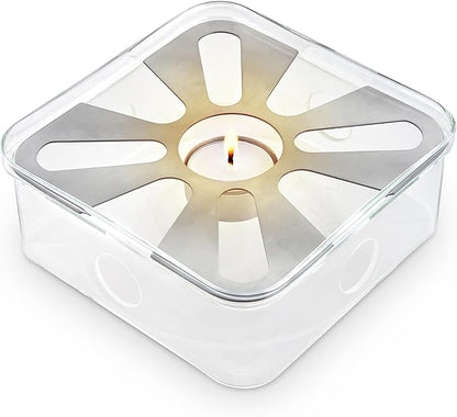 Teabloom Radiance Square Tea Warmer with Tealight Candle – Elegant Base for All Teapot Shapes