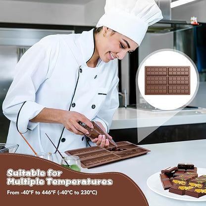 Chocolate Bar Mold, Silicone Dubai Chocolate Bar Mold, Non-Stick Chocolate Bar Molds, Deep Chocolate Bar Mold for Dubai Chocolate Bar Pistachio, Candy, Milk Chocolate Bar