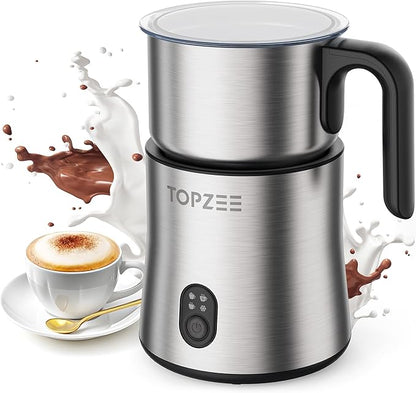 Electric Milk Frother and Steamer 4-in-1, 16.9oz/500ml Large Capacity, Frother for Coffee with Warm/Cold Foam, Warm Milk & Hot Chocolate for Latte, Cappuccino