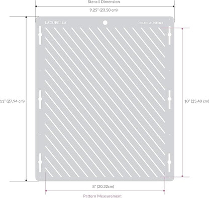 Cake Stencil - Seamless Delicate Pattern for Decorating Tall Double Barrel Cake to Use with Buttercream, Royal Icing, Ganache, Paint, Airbrush (Andra)