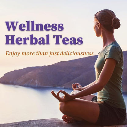 FullChea - Lavender Tea Bags, 50 Teabags - Pure Lavender Flowers for Relaxation - Caffeine-Free Floral Tea for Sleep & Wellness