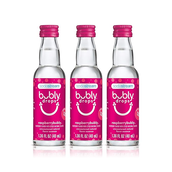 SodaStream bubly Drops, Raspberry, 1.36oz (Pack of 3)
