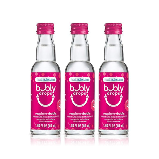 SodaStream bubly Drops, Raspberry, 1.36oz (Pack of 3)