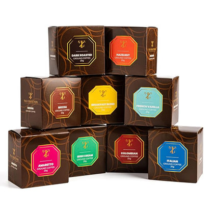 Coffee Gifts - Gourmet Coffee Gift Set |9 Ground Coffee Assortment Gift Set |Coffee Sampler Gift Set, Tasting Kit |Gifts For Coffee Lovers |Ground Coffee Gift Basket |Gifts For Men And Women