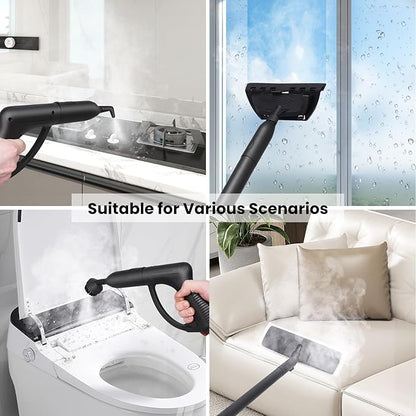Steam Cleaner Sweepcent 1.5L Steamer for Cleaning Fast Heating 6-in-1 Multi-Surface with 8 Accessories UL499 Certified portable High Pressure Steam Cleaner for Home, Car, Floors, Sofas, Tiles, Grout