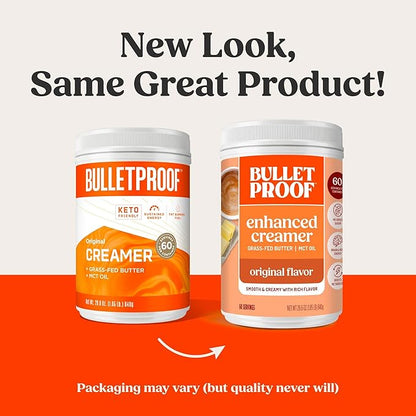 Bulletproof Original Creamer, 29.6 Ounces, Keto Coffee Creamer with MCT Oil and Grass-Fed Butter, Value Offering, Packaging May Vary