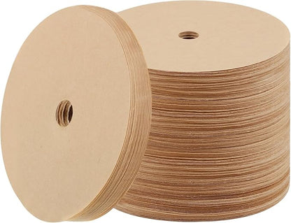 500 Count Percolator Coffee Filters, 3.75in Natural Unbleached Percolator Filters Disposable Disc Coffee Filters for Coffee Shops, Camping, Home, Office
