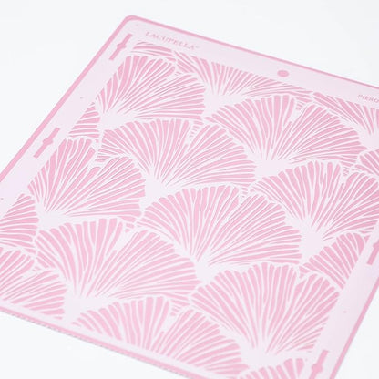 Large Cake Decorating Stencil (Piero) Ginkgo Leaves Pattern