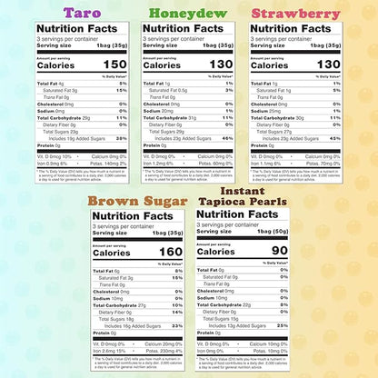 Pocas Bubble Tea Kit, Brown Sugar 2-Pack – Instant Milk Tea Powder with Authentic Tapioca Pearls for Instant Bubble Tea, 10 Kits